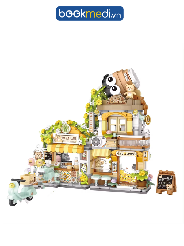 Đồ Chơi Lắp Ráp Mô Hình Tiệm Coffee Little Bear