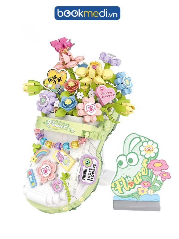 Đồ Chơi Lắp Ráp Mô Hình Giày Crocs Hoa (Flower Crocs Shoes)