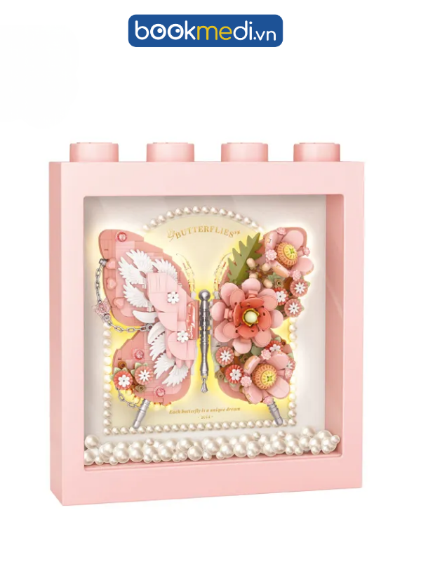 Đồ Chơi Lắp Ráp Mô Hình Khối Bướm Hồng (Pink Butterfly)