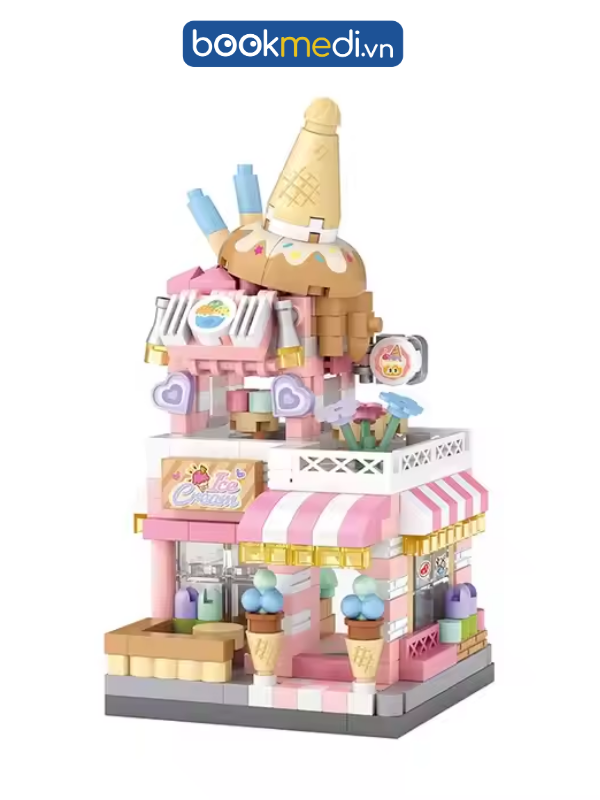Đồ Chơi Lắp Ráp Mô Hình Tiệm Kem (Ice Cream Shop Street Mini)