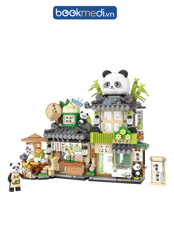 Đồ Chơi Lắp Ráp Mô Hình Tiệm Trà Gấu Trúc (Panda Tea Store)